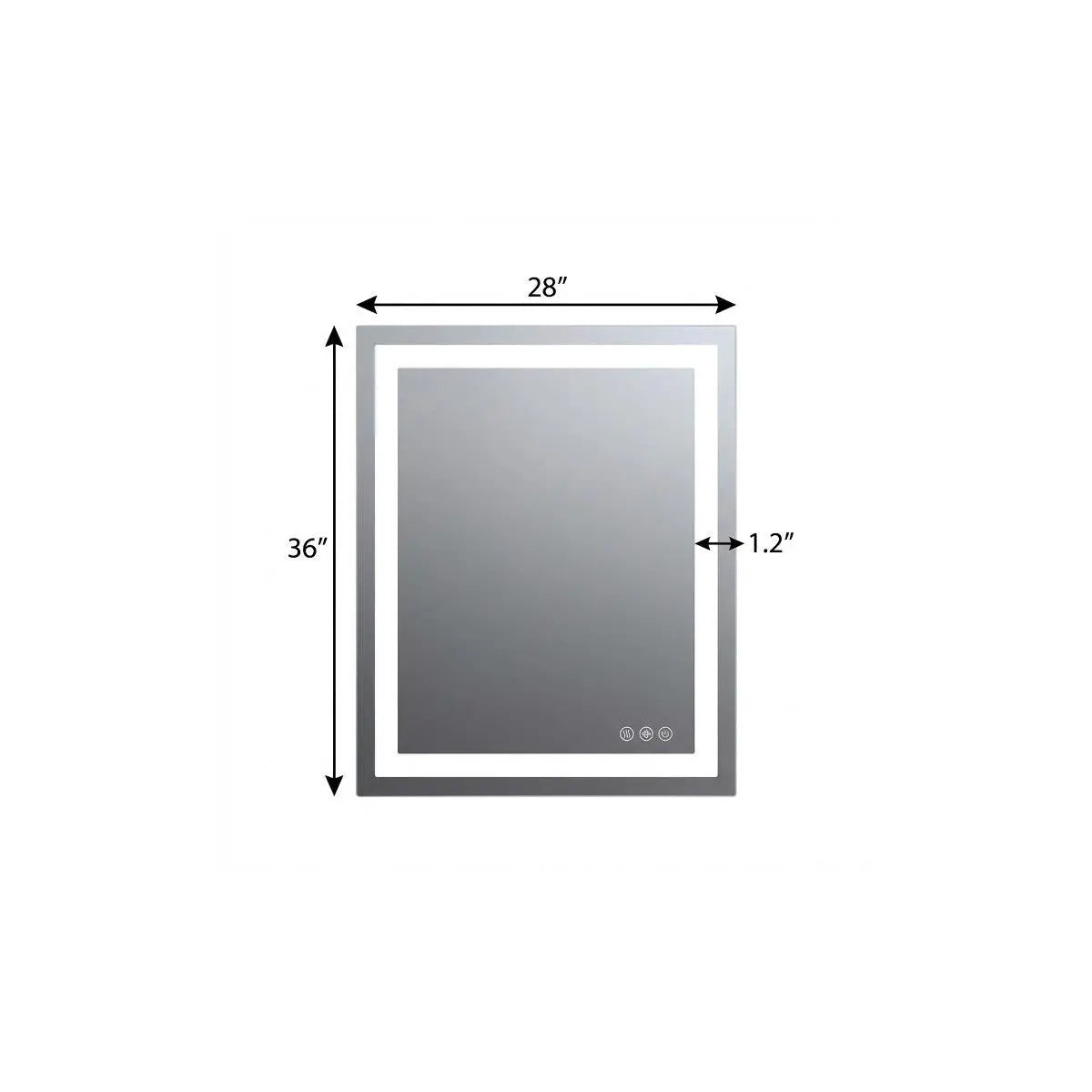 36" Lighted Frameless Bathroom Vanity Mirror Homeroots Bed & Bath