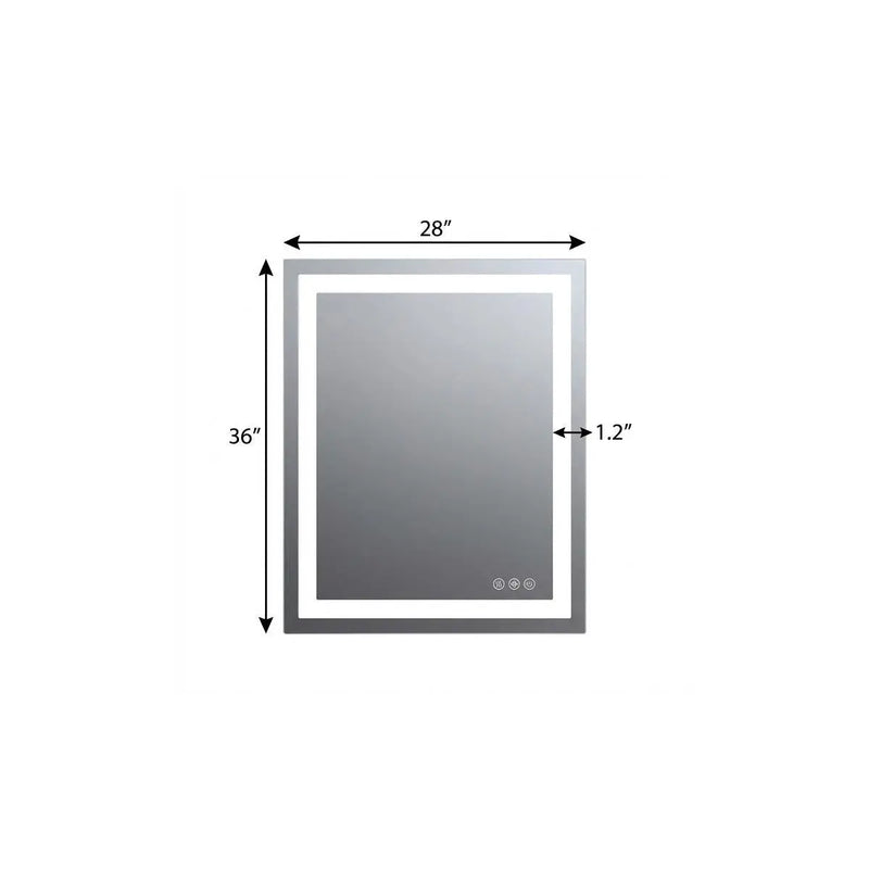 36" Lighted Frameless Bathroom Vanity Mirror Homeroots Bed & Bath