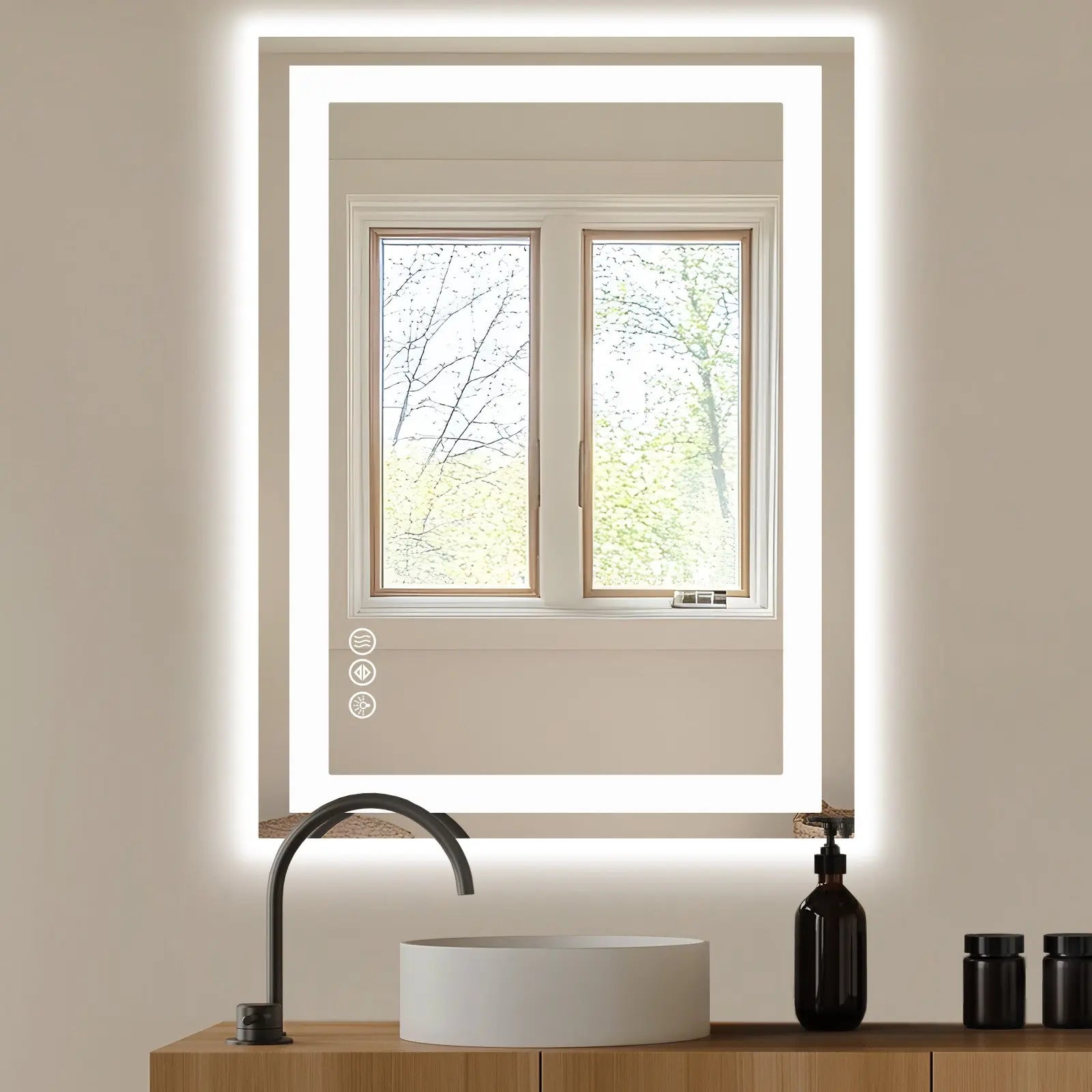 36" Lighted Frameless Bathroom Vanity Mirror Homeroots Bed & Bath