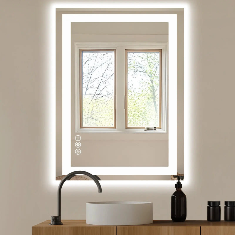 36" Lighted Frameless Bathroom Vanity Mirror Homeroots Bed & Bath