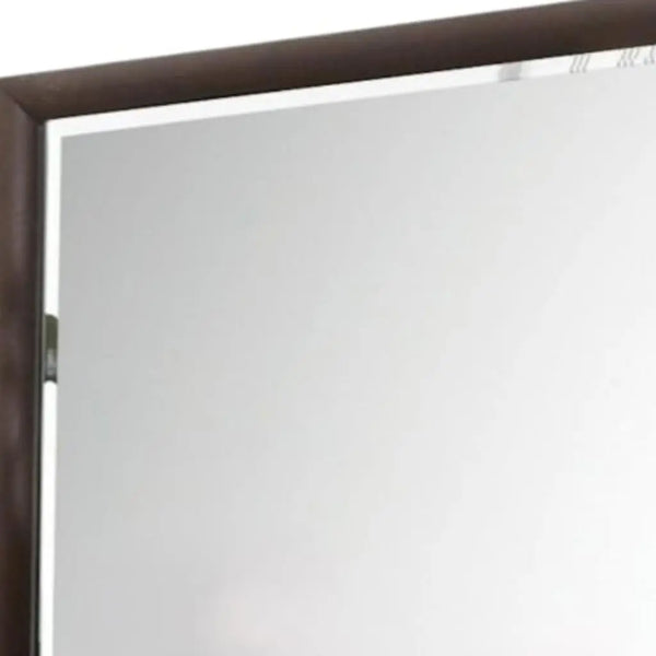 36" Merlot Wood Framed Mounted Dresser Mirror Homeroots Bed & Bath