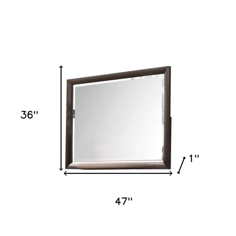 36" Merlot Wood Framed Mounted Dresser Mirror Homeroots Bed & Bath