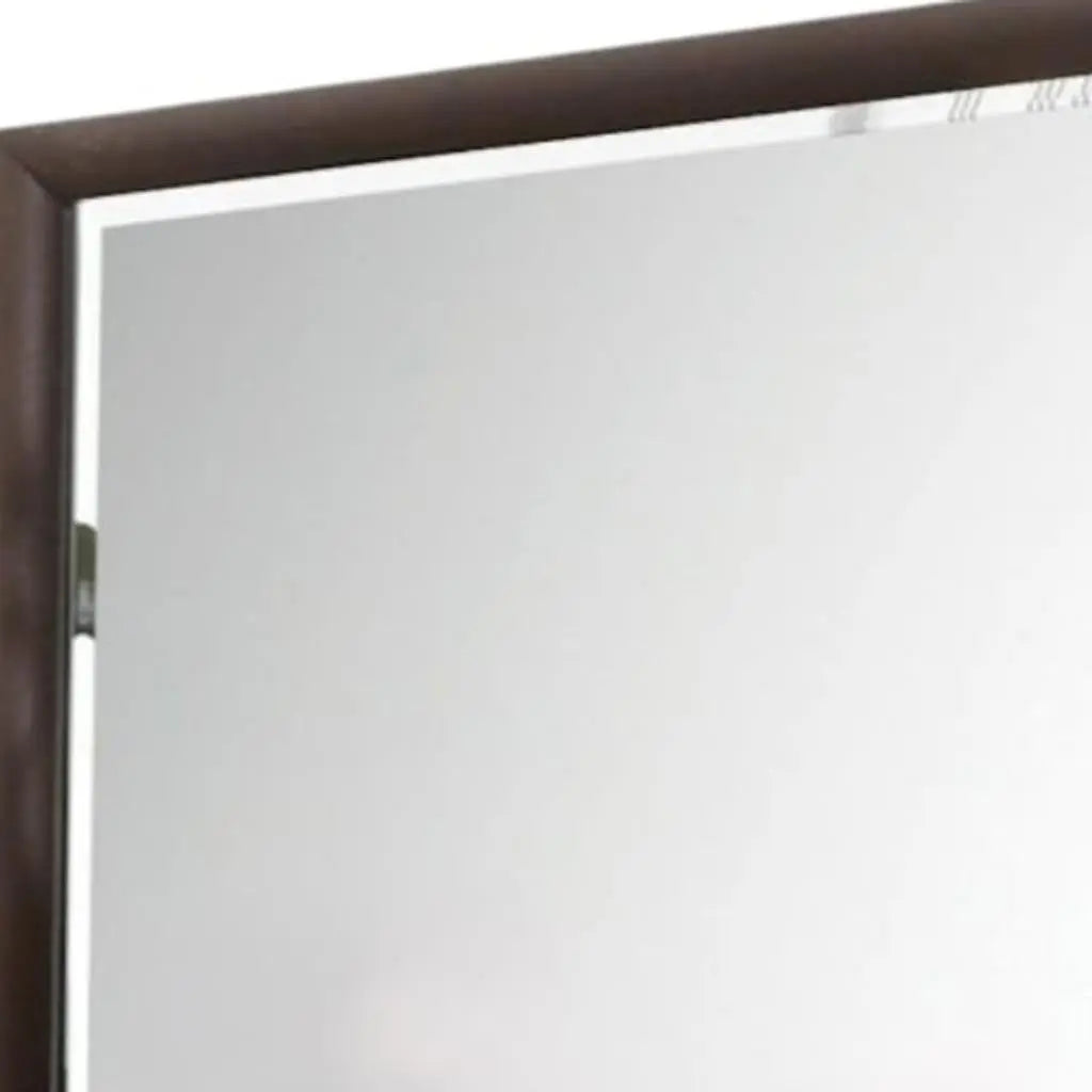 36" Merlot Wood Framed Mounted Dresser Mirror Homeroots Bed & Bath