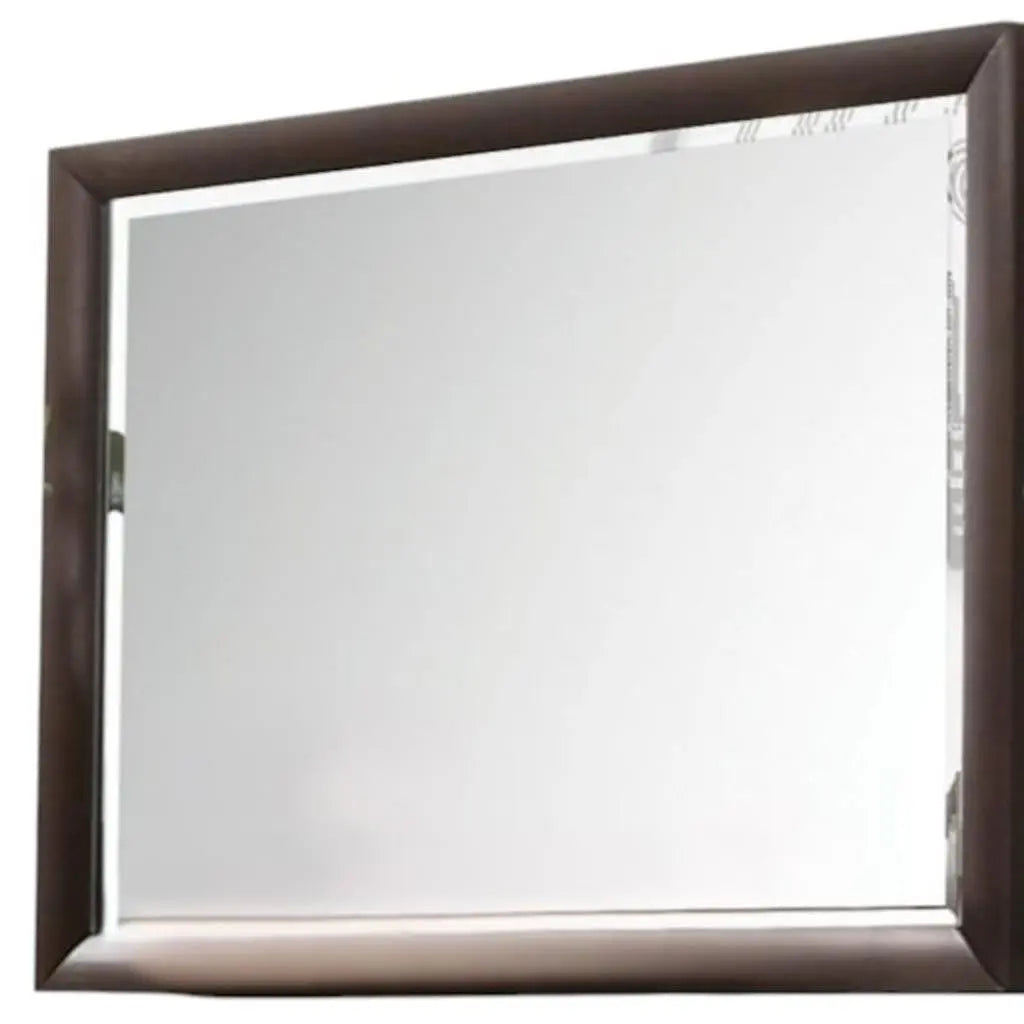 36" Merlot Wood Framed Mounted Dresser Mirror Homeroots Bed & Bath
