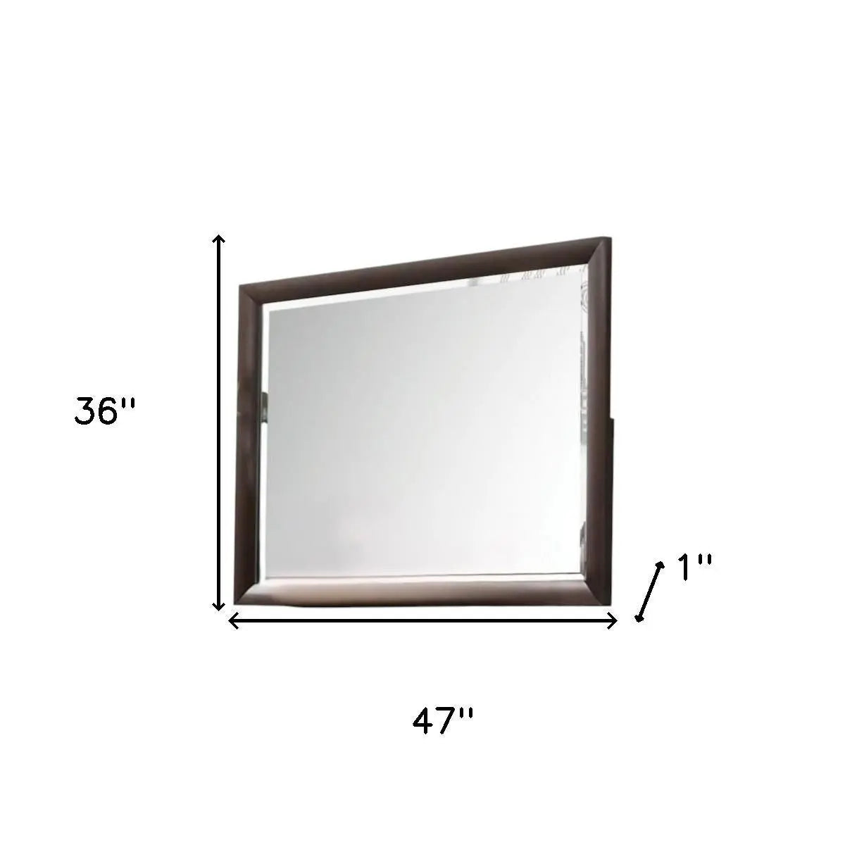 36" Merlot Wood Framed Mounted Dresser Mirror Homeroots Bed & Bath