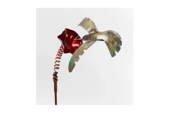 36" Red And Copper Copper Reversible Garden Stake Homeroots Outdoor