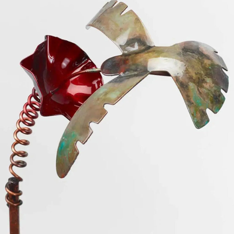 36" Red And Copper Copper Reversible Garden Stake Homeroots Outdoor