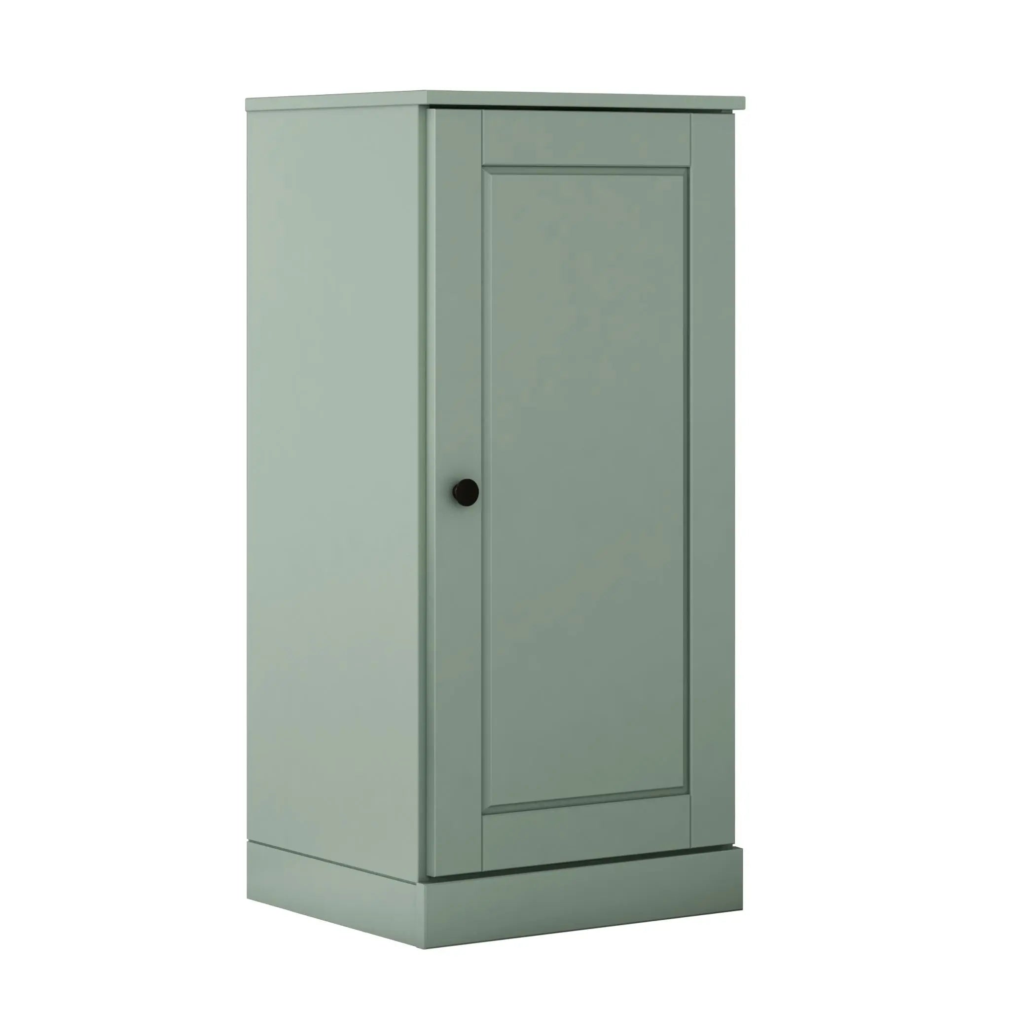 36" Sage Solid Wood Adjustable Three Tier Library Bookcase with One Door Homeroots Office