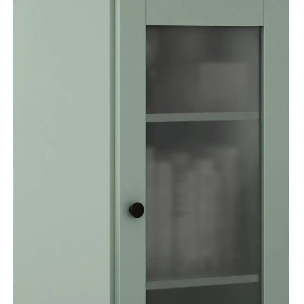 36" Sage Solid Wood Adjustable Three Tier Library Bookcase with One Door Homeroots Office