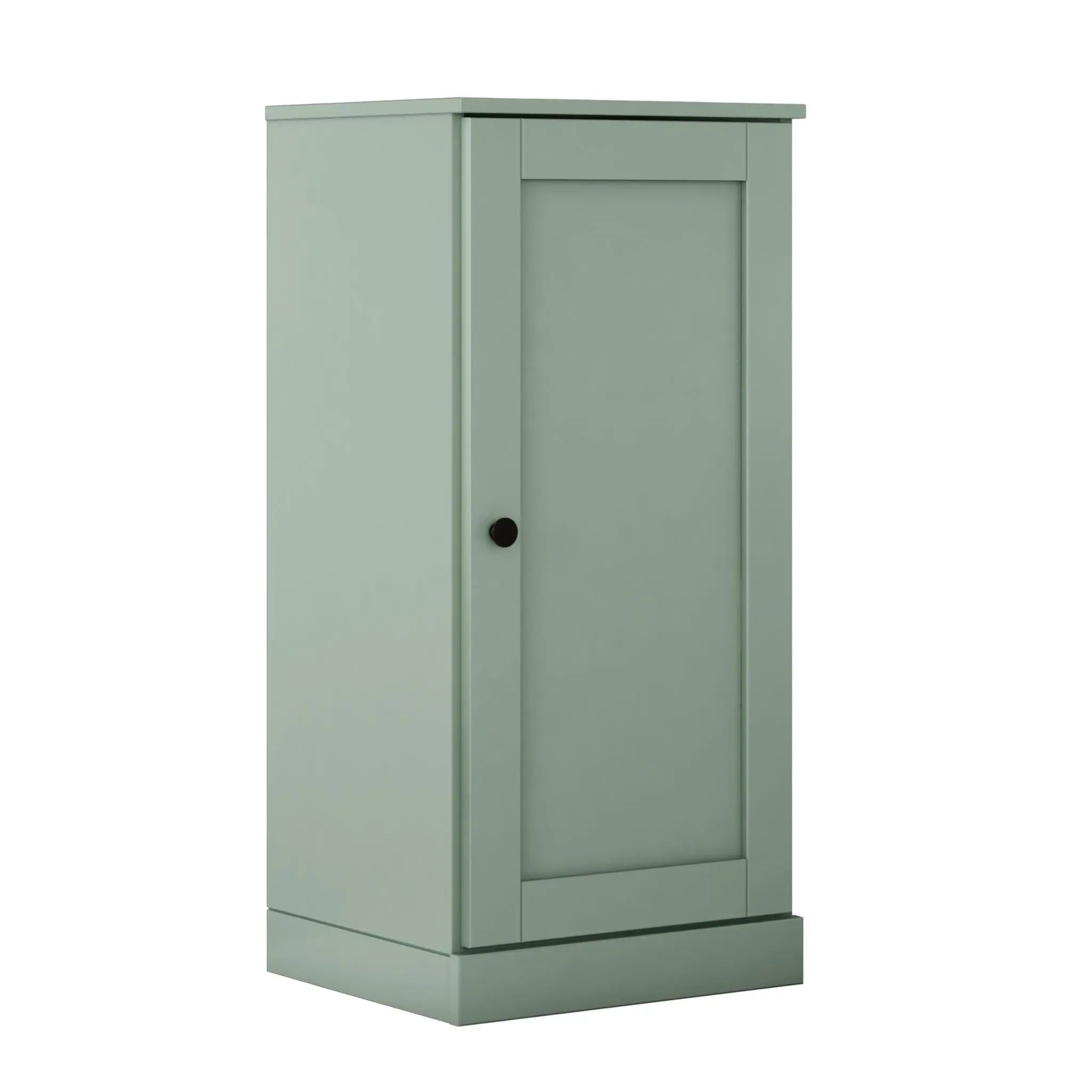 36" Sage Solid Wood Adjustable Three Tier Library Bookcase with One Door Homeroots Office