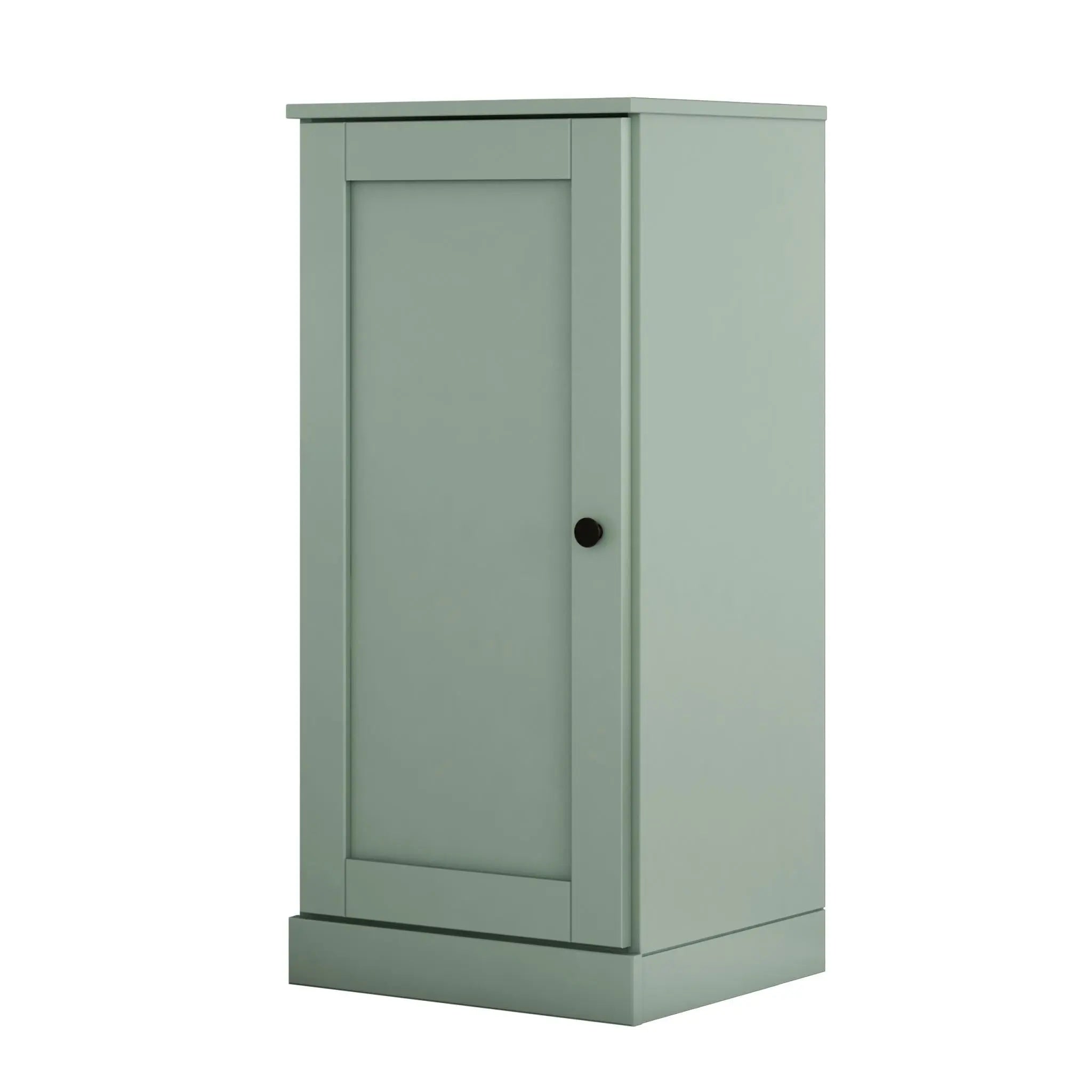 36" Sage Solid Wood Adjustable Three Tier Library Bookcase with One Door Homeroots Office