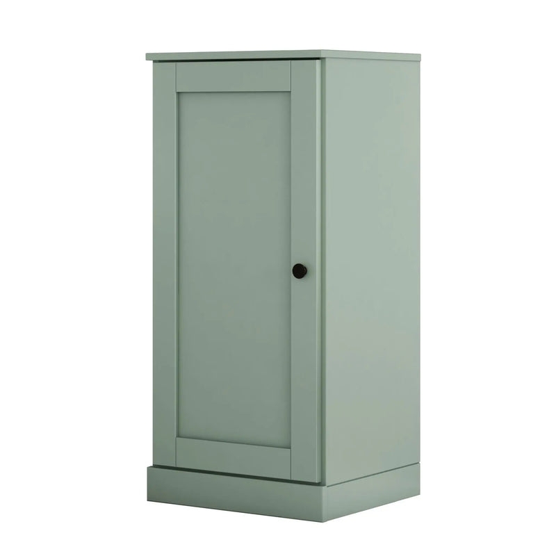 36" Sage Solid Wood Adjustable Three Tier Library Bookcase with One Door Homeroots Office