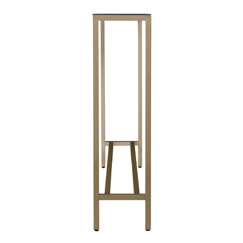 36" Silver and Gold Mirrored Glass Console Table Homeroots Living Room