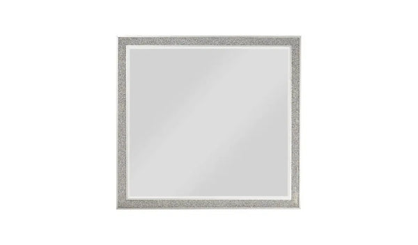36" Square Wood Framed Mounted Dresser Mirror Homeroots Bed & Bath