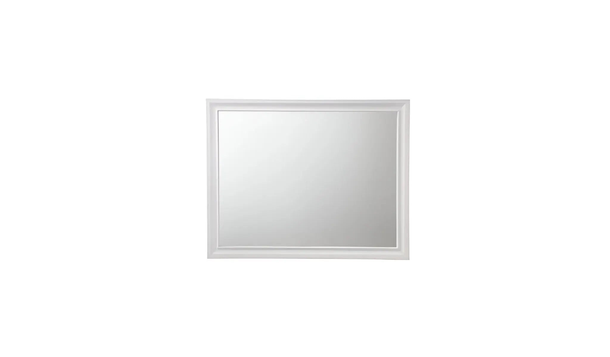 36" White Wood Framed Mounted Dresser Mirror Homeroots Bed & Bath