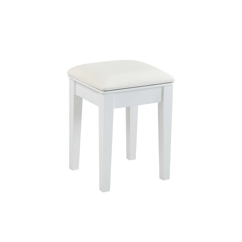 36" White Wood Mirrored Five Drawer Vanity Table Homeroots Living Room