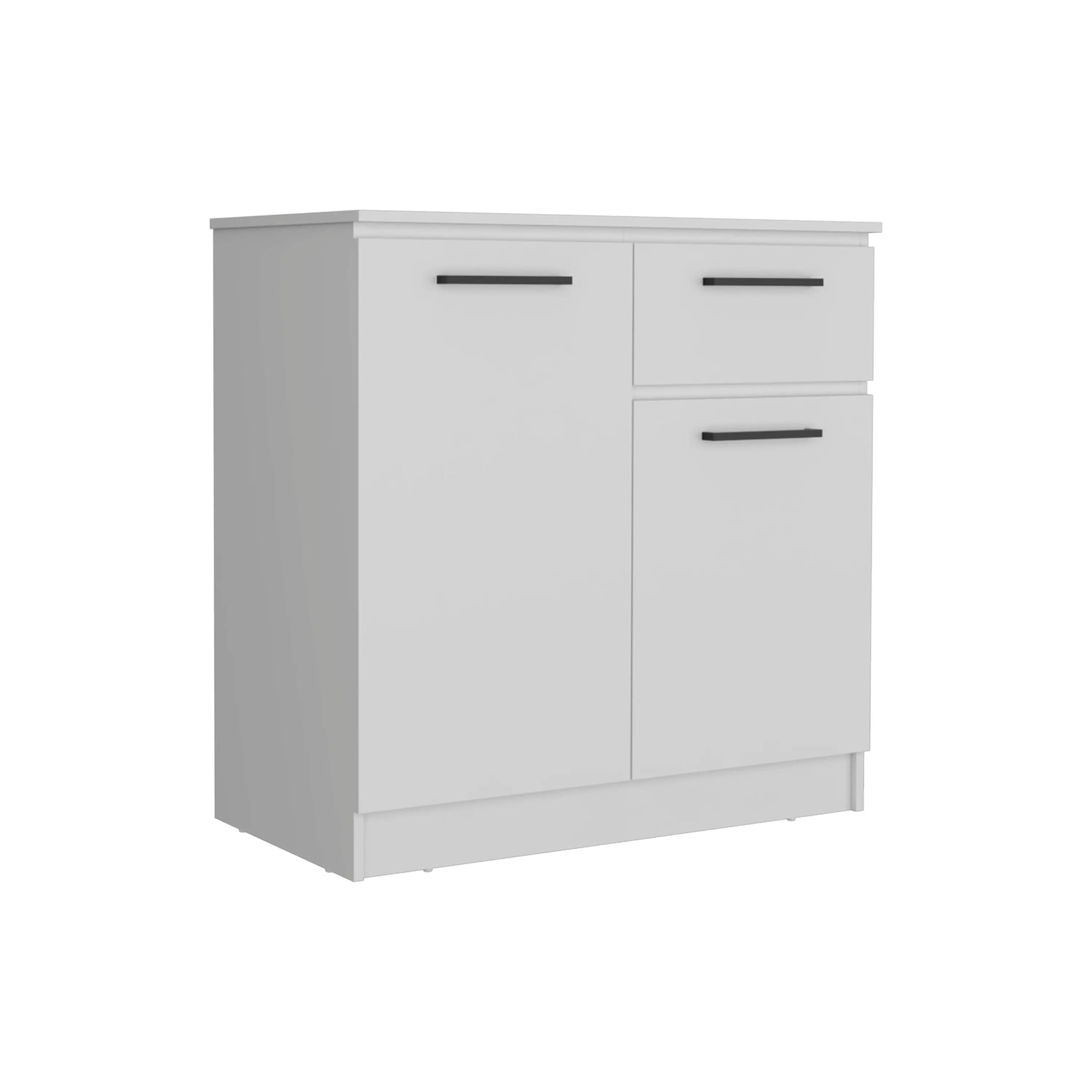 36" White Wood Single Drawer Double Dresser Homeroots Bed & Bath