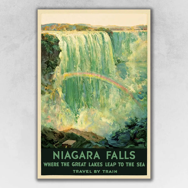 36" X 54" Niagra Falls New York C1920S Vintage Travel Poster Wall Art Homeroots Home Decor