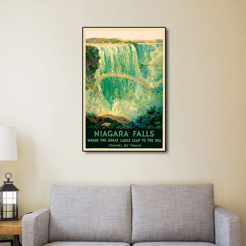 36" X 54" Niagra Falls New York C1920S Vintage Travel Poster Wall Art Homeroots Home Decor