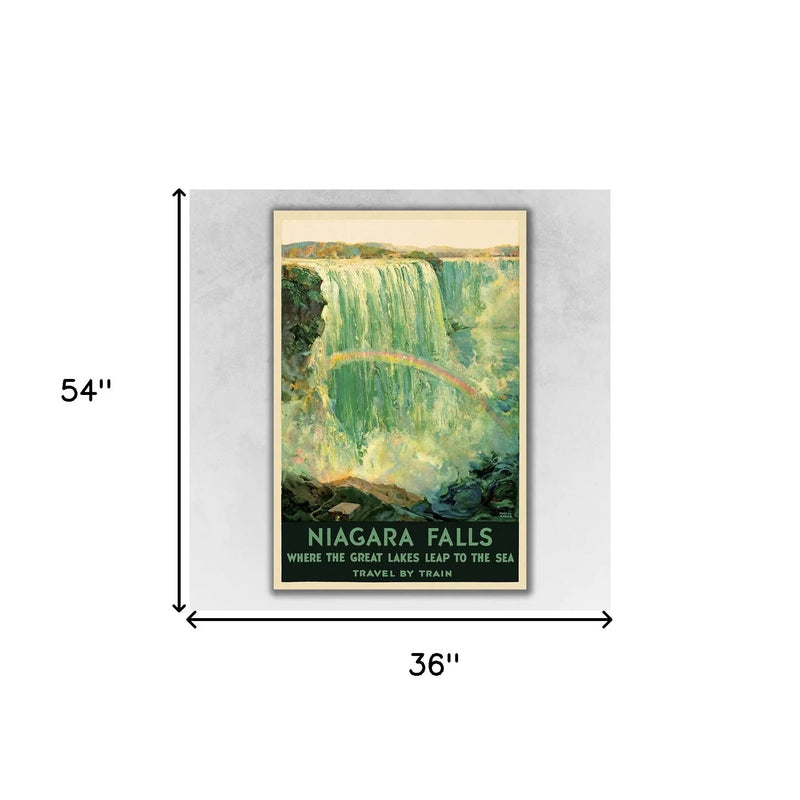 36" X 54" Niagra Falls New York C1920S Vintage Travel Poster Wall Art Homeroots Home Decor