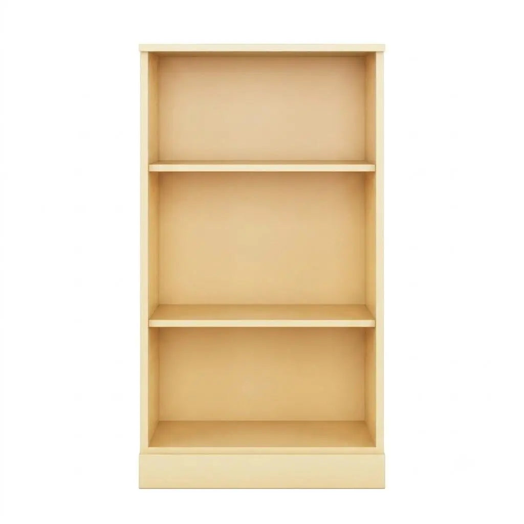 36" Yellow Solid Wood Adjustable Three Tier Library Bookcase Homeroots Office
