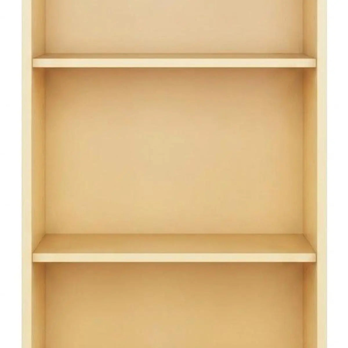 36" Yellow Solid Wood Adjustable Three Tier Library Bookcase Homeroots Office