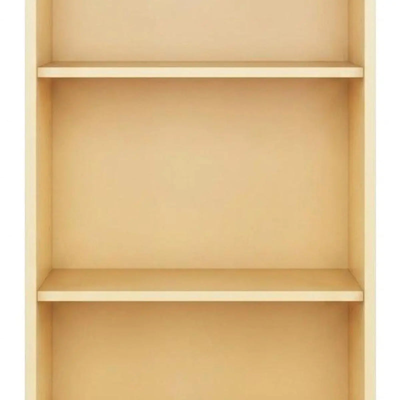 36" Yellow Solid Wood Adjustable Three Tier Library Bookcase Homeroots Office