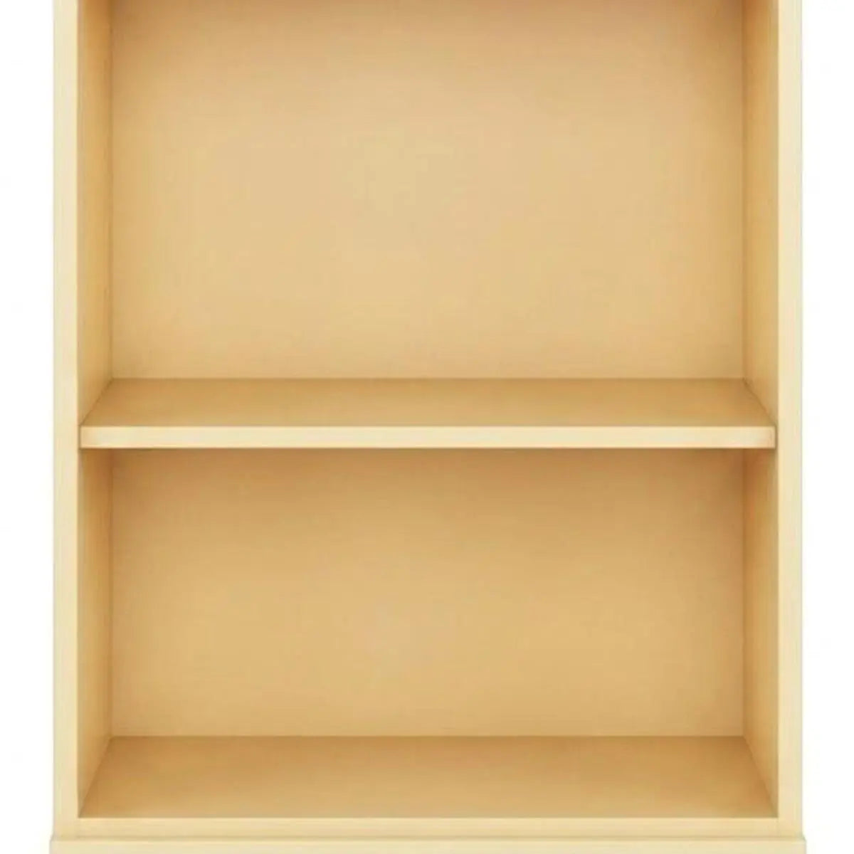 36" Yellow Solid Wood Adjustable Three Tier Library Bookcase Homeroots Office