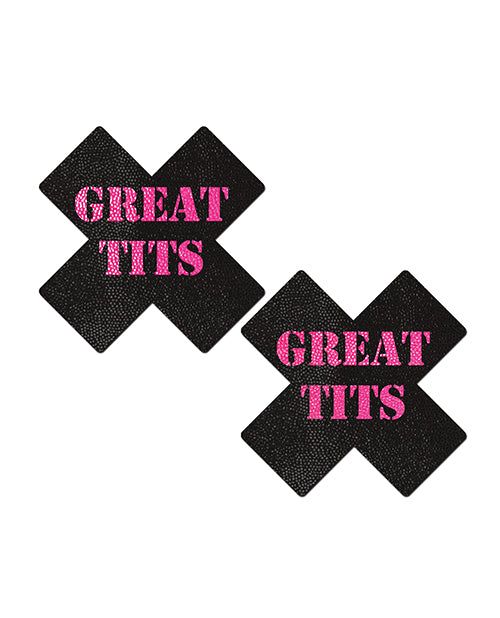 Pastease Great Tits Cross - Black/pink O/s - GreatEagleInc