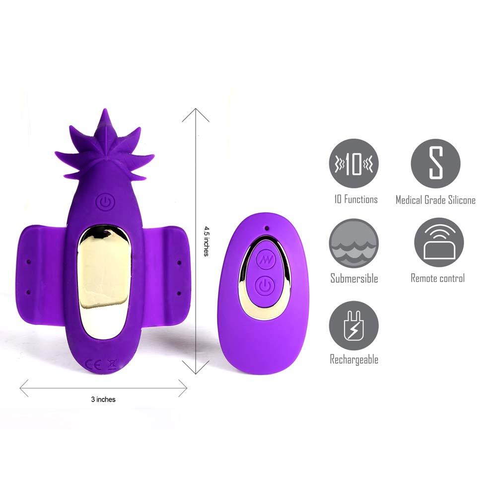 Sativa Remote Control Panty Teaser Purple - GreatEagleInc