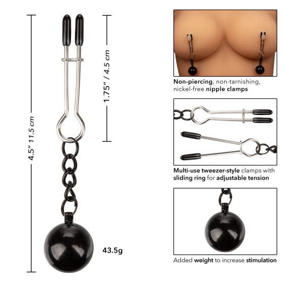 Nipple Grips Weighted Tweezer Nipple Clamps - Adult Products