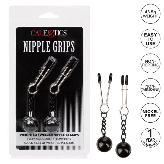 Nipple Grips Weighted Tweezer Nipple Clamps - Adult Products
