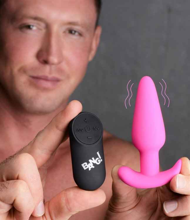 Bang! 21x Vibrating Silicone Butt Plug W/ Remote