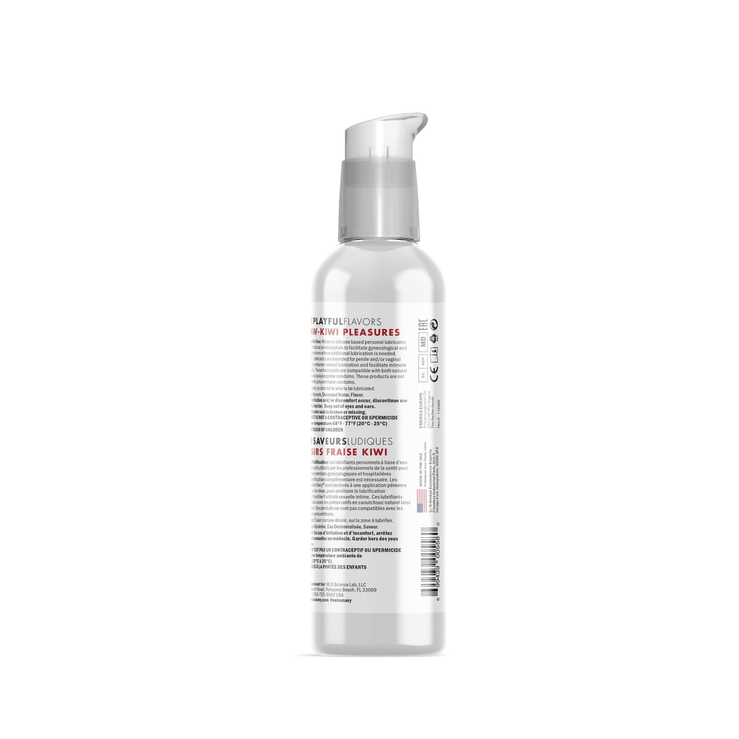 Swiss Navy 4-in-1 Playful Flavors - Strawberry Kiwi Pleasures - 4 Fl. Oz.