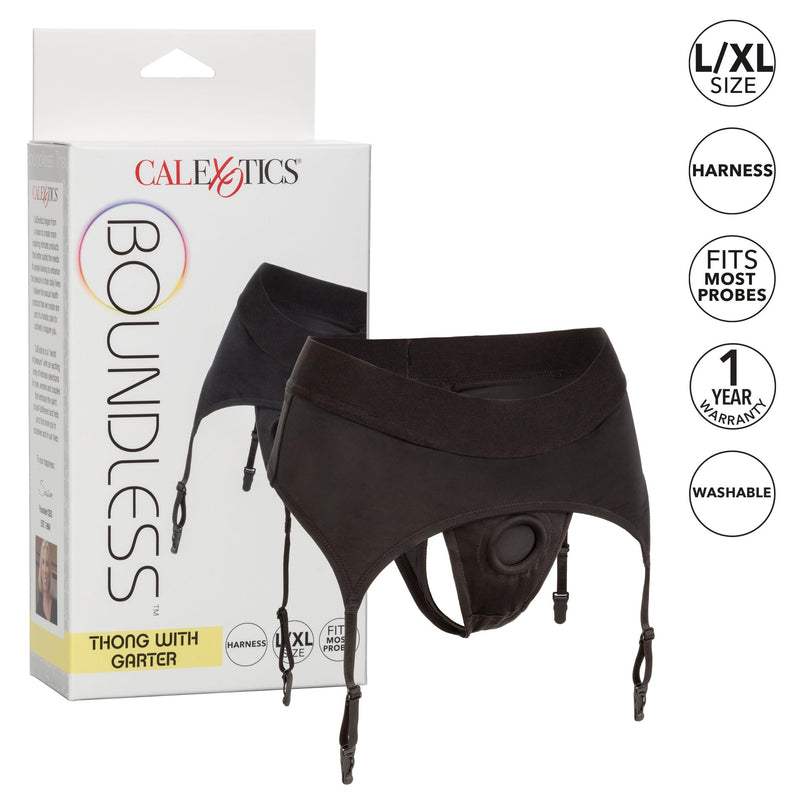 Boundless Thong With Garter - GreatEagleInc