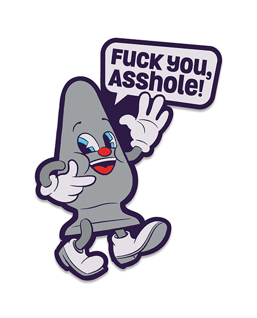 Wood Rocket Fuck Buddies Fuck You Asshole Pin - Grey - GreatEagleInc