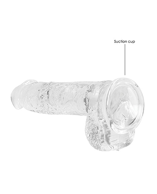Shots Realrock Realistic Crystal Clear Dildo W/balls - Clear - GreatEagleInc