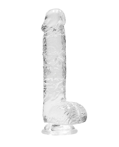 Shots Realrock Realistic Crystal Clear Dildo W/balls - Clear - GreatEagleInc