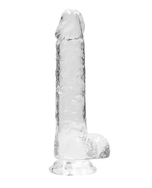 Shots Realrock Realistic Crystal Clear Dildo W/balls - Clear - GreatEagleInc