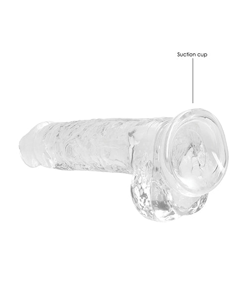Shots Realrock Realistic Crystal Clear Dildo W/balls - Clear - GreatEagleInc