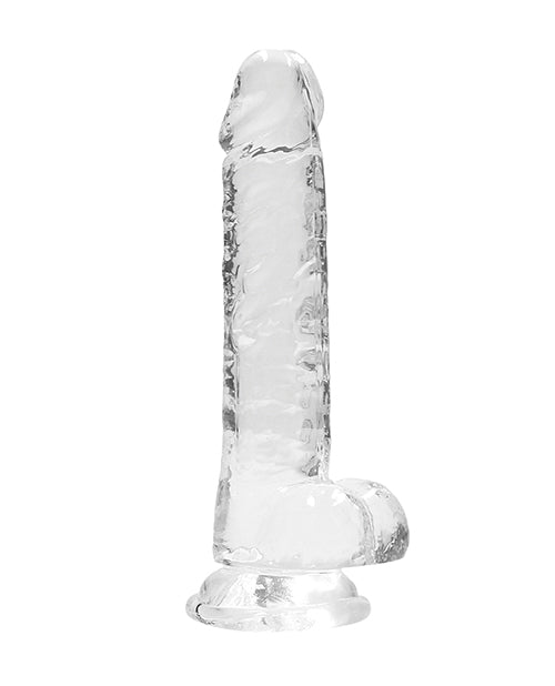 Shots Realrock Realistic Crystal Clear Dildo W/balls - Clear - GreatEagleInc