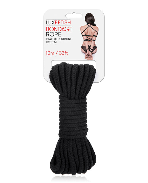 Lux Fetish Bondage Rope - 3 M Black - GreatEagleInc