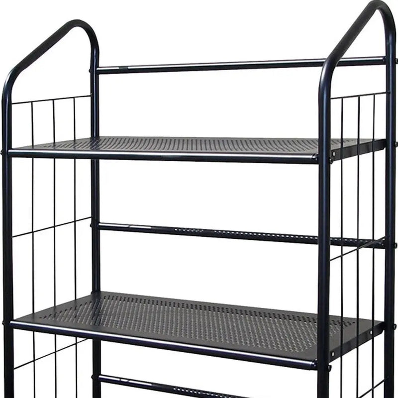 37" Black Metal Three Tier Bookcase Homeroots Office