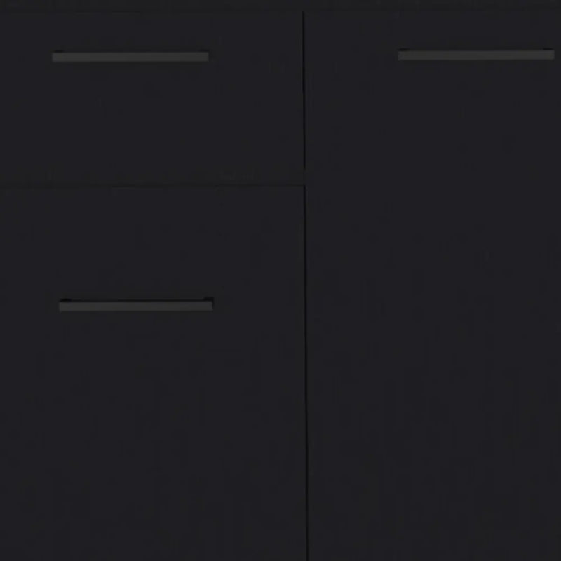 37" Black Wood Accent Cabinet With Two Doors And One Drawer Homeroots Kitchen & Dining