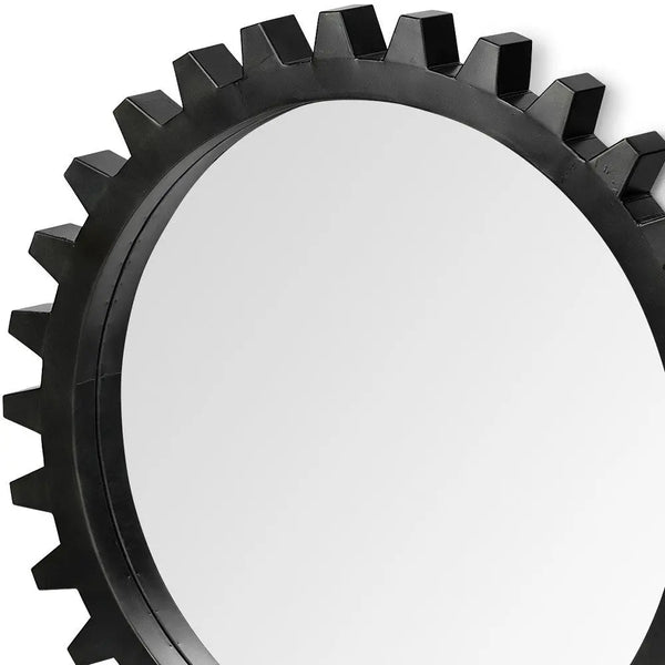 37" Round Black Metal Frame Wall Mirror Homeroots Bed & Bath
