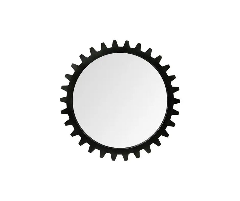 37" Round Black Metal Frame Wall Mirror Homeroots Bed & Bath