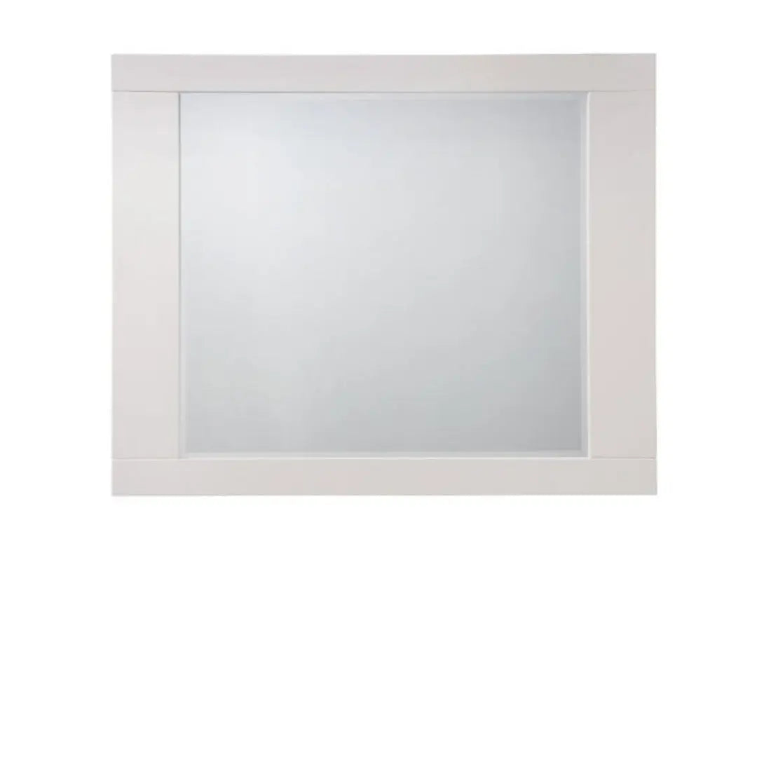 37" White Square Wood Framed Mounted Dresser Mirror Homeroots Bed & Bath