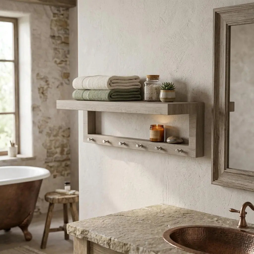 38" Brown Wood Wall Mounted Floating Shelf Homeroots Organization
