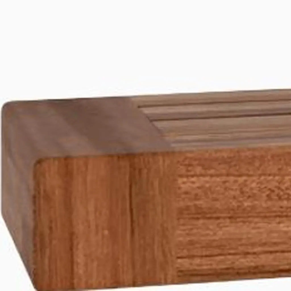 38" Brown Wood Wall Mounted Floating Shelf Homeroots Organization