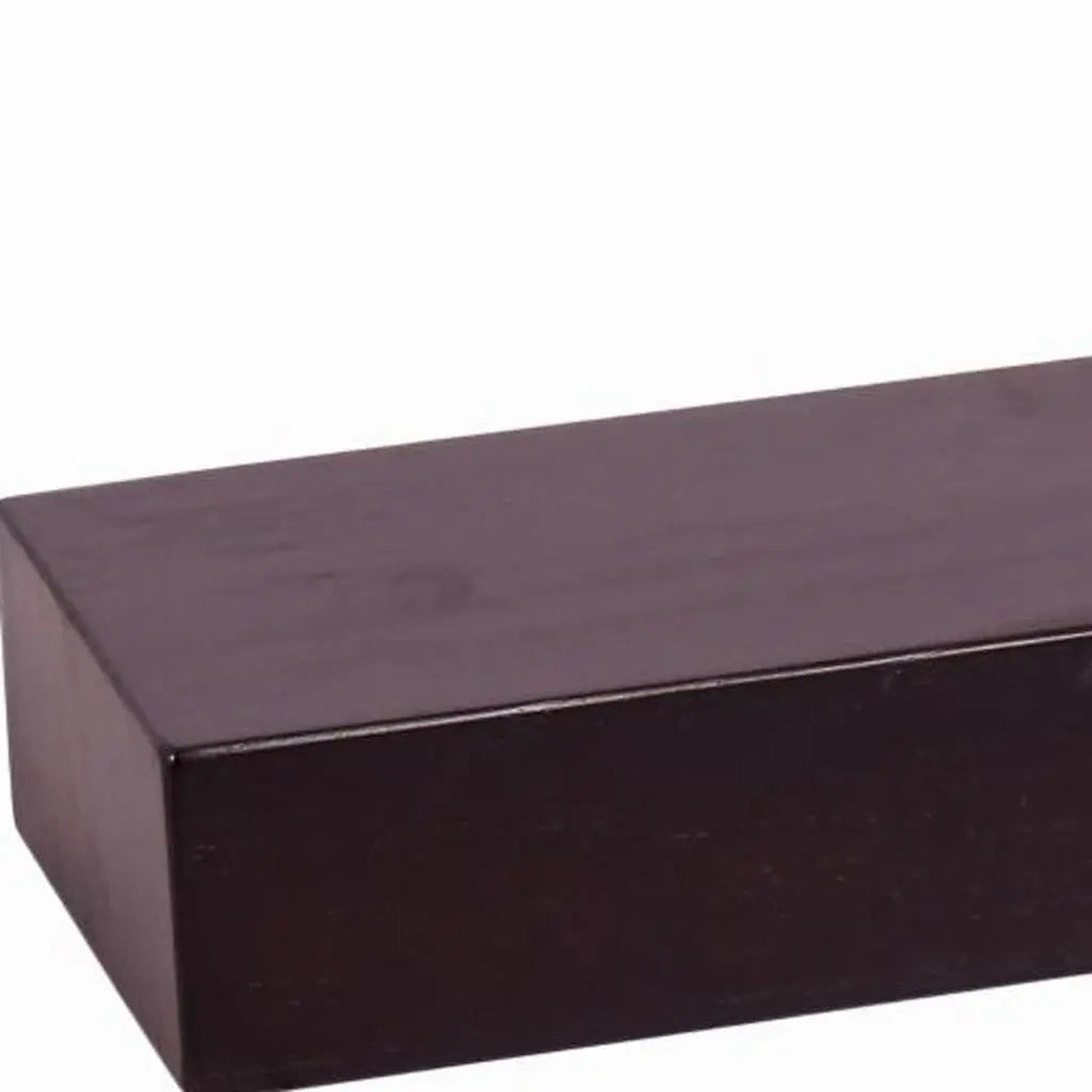 38" Espresso Wood Wall Mounted Floating Shelf Homeroots Organization